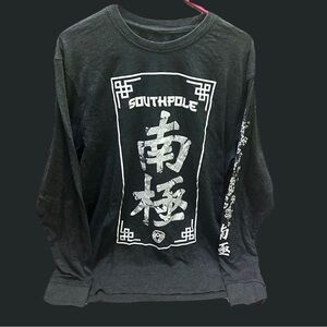 Southpole Black Graphic Long Sleeve Shirt size XL